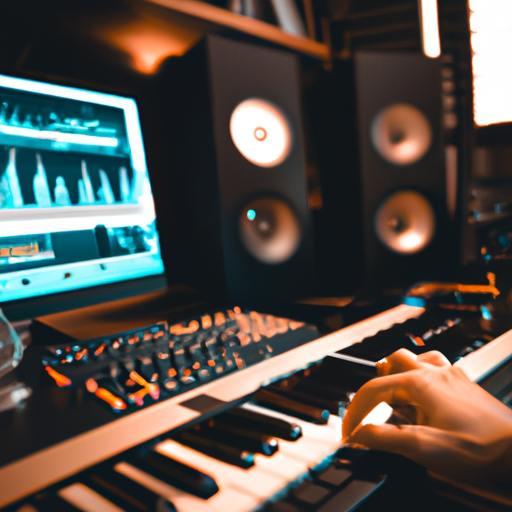 תמונה של מפיק מוזיקלי עובד על רצועה ב-FL Studio